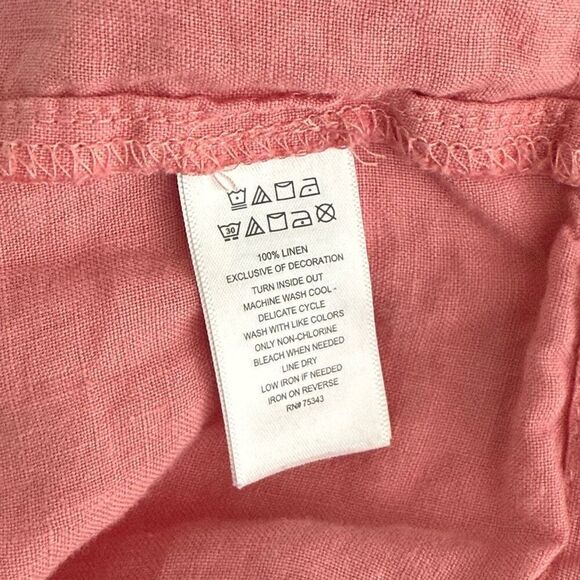 Lucky Brand Linen Light Pink Tiered Midi Sleeveless Dress - Women’s US XS - Picture 7 of 8